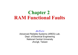 Chapter 2 RAM Functional Faults