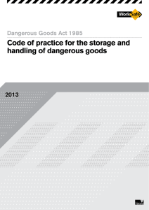 Code of practice for the storage and handling of