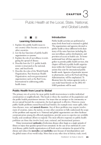 Public Health at the Local, State, National, and Global Levels