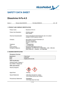 SAFETY DATA SHEET Dissolvine H-Fe-4.5