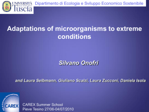 Adaptations of microorganisms to extreme conditions - carex