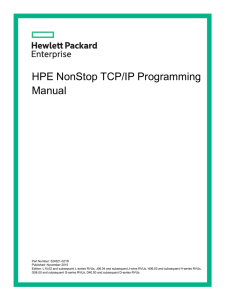 TCP/IP Programming Manual - Hewlett Packard Enterprise