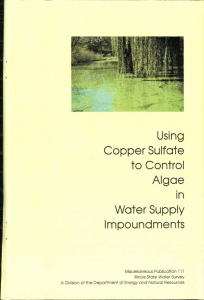 Using copper sulfate to control algae in water supply impoundments