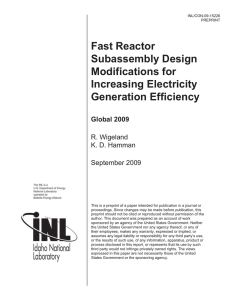 Fast Reactor Subassembly Design Modifications for - CD