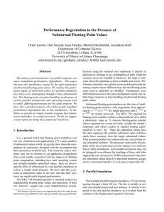 Performance Degradation in the Presence of Subnormal Floating