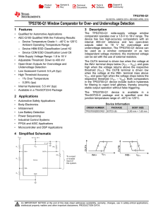 TPS3700-Q1 Window Comparator for Over