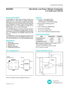MAX9065 Ultra-Small, Low-Power, Window Comparator in 4 UCSP
