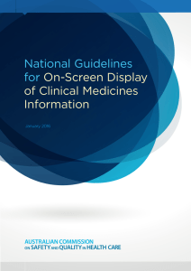 National Guidelines for On-Screen Display of Clinical Medicines