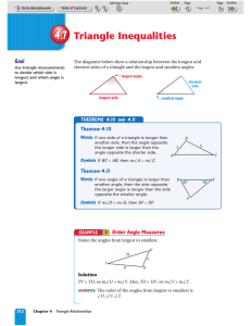 4.7 Triangle Inequalities
