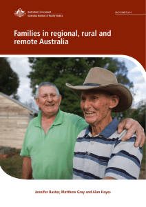 Families in regional, rural and remote Australia