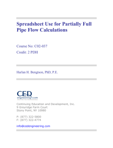 The Manning Equation for Partially Full Pipe Flow Calculations