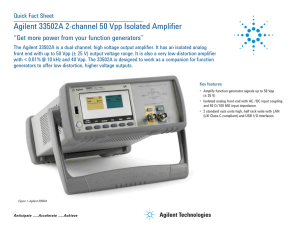 Agilent 33502A 2-channel 50 Vpp Isolated Amplifier