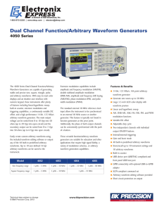 4050 Series, Dual Channel Function/Arbitrary waveform Generator