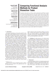 Comparing Functional Analysis Methods for Product Dissection Tasks