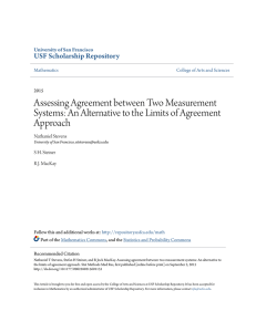 Assessing Agreement between Two Measurement Systems