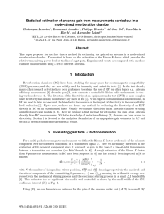 statistical estimation of antenna gain from measurements carried out