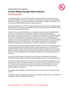 Central Station Burglar Alarm Service