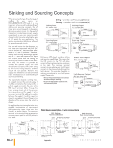 Sinking and Sourcing Concepts