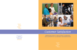Customer Satisfaction: Framework for Improving Quality and Access