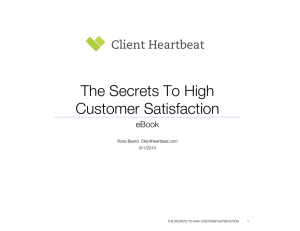 The Secrets To High Customer Satisfaction