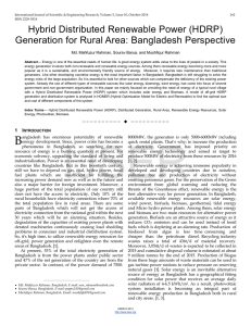 Hybrid Distributed Renewable Power (HDRP) Generation for Rural