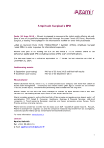 Amplitude Surgical`s IPO