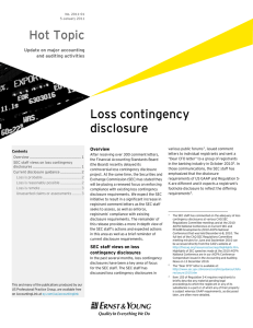 Loss contingency disclosure