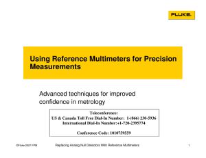 Using Reference Multimeters for Precision Measurements