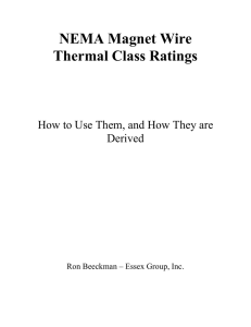 NEMA Magnet Wire Thermal Class Ratings