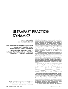 Ultrafast Reaction Dynamics - Professor Ahmed Zewail