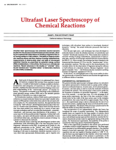 Ultrafast Laser Spectroscopy of Chemical Reactions