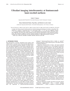 Ultrafast imaging interferometry at femtosecond