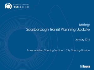 Scarborough Transit Planning Update
