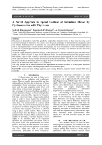 A Novel Approch to Speed Control of Induction Motor by