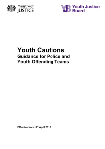 Youth Cautions - Guidance for Police and Youth Offending