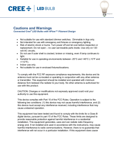 Cautions and Warnings