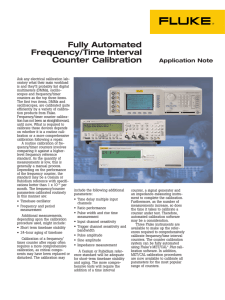 Fully Automated Frequency/Time Interval Counter Calibration