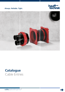 Catalogue Cable Entries - Hauff Technik Datenbank