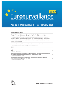 Vol. 21 | Weekly issue 6 | 11 February 2016