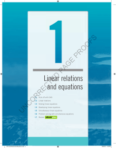 Linear relations and equations