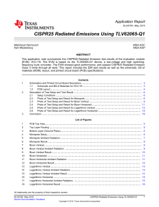 CISPR25 Radiated Emissions Using TLV62065
