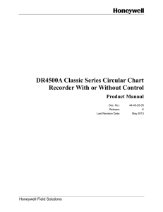 DR4500A Classic Series Circular Chart Recorder With or Without