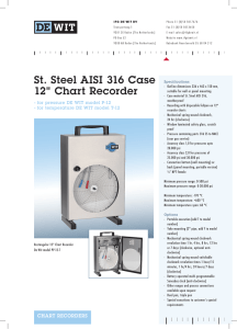 st. steel aisi 316 case 12" chart recorder