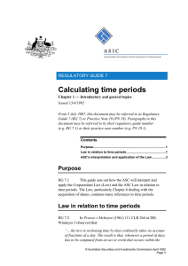 Calculating time periods