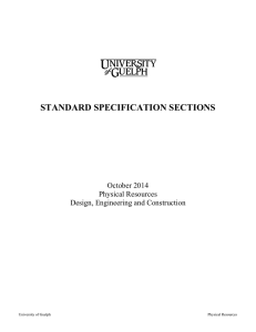 standard specification sections - Physical Resources