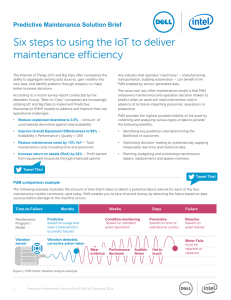 Six steps to using the IoT to deliver maintenance efficiency