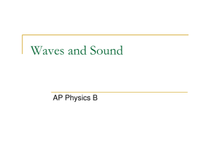 Waves and Sound - Bowlesphysics.com