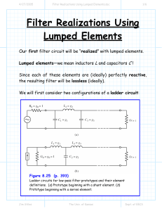 Filter Realizations Using Lumped Elements
