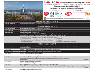 2016 FNM International Scientific Meeting