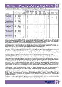 technical - hid lamp/ballast fault finding chart